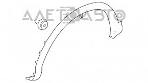 Capacul aripii fata stanga Nissan Rogue Sport 17-19