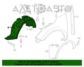 Bara de protecție față stânga Nissan Rogue Sport 17-19