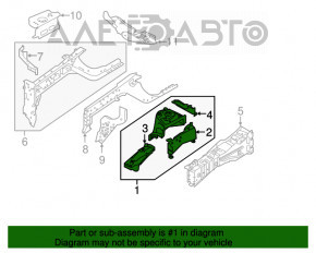 Partea din față stânga Nissan Rogue Sport 17- grafit