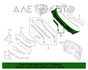 Grila stergatoarelor din plastic pentru Nissan Rogue Sport 17-19