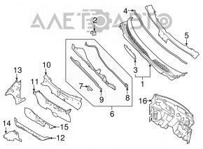 Grila stergatoarelor din plastic pentru Nissan Rogue Sport 17-19