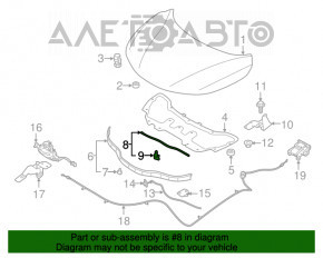 Garnitură capotă față Nissan Rogue Sport 17-19