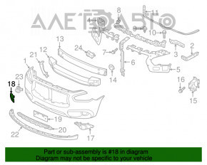 Заглушка буксир крюка переднего бампера Infiniti JX35 QX60 16- рест OEM