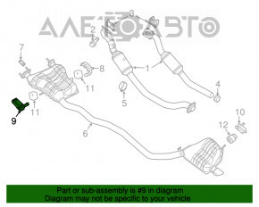 Suportul de evacuare frontal stânga Dodge Durango 11-18 3.6