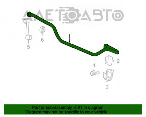 Stabilizatorul frontal pentru Jeep Grand Cherokee WK2 11-15 AWD 33mm