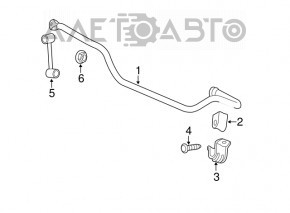 Stabilizatorul frontal pentru Jeep Grand Cherokee WK2 11-15 AWD 33mm