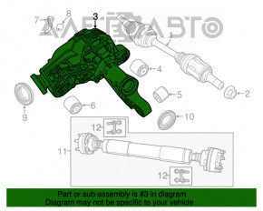 Diferențialul spate reductor pentru Jeep Grand Cherokee WK2 14-21 AWD 3.6 91k