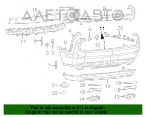 Capacul stopului central spate stânga pentru Dodge Challenger 15-19, reparație necesară pentru suportul rupt.