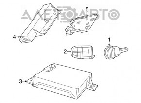 Modulul de control al receptorului de intrare fără cheie Dodge Challenger 15-