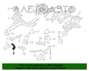 Suport radiator dreapta Jeep Compass 17- 2.4