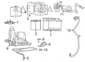 Platforma pentru baterie auto Jeep Compass 17 - tip 2