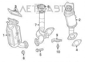 Катализатор задний Dodge Journey 11- 3.6 AWD