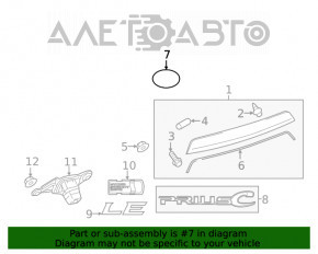 Emblema hibridă TOYOTA de pe capacul portbagajului Toyota Camry v55 15-17 SUA