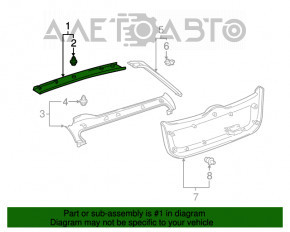 Обшивка двери багажника верхняя Toyota Prius 20 04-09 черн царапина