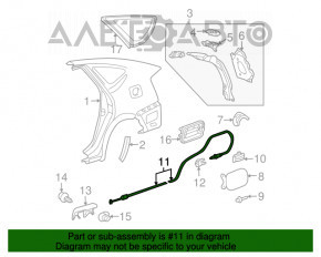 Трос открытия лючка бензобака Toyota Prius 20 04-09