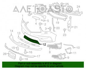 Нижняя решетка переднего бампера Acura MDX 17-20 рест новый OEM оригинал
