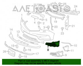 Grila bara de protecție față stânga Acura MDX 17-20 recondiționată