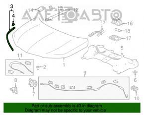 Уплотнитель капота Acura MDX 17-20 рест