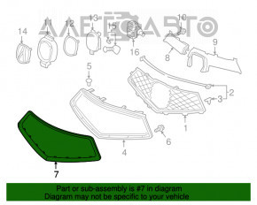 Montarea cadrului grilei radiatorului Acura MDX 17-20 restul