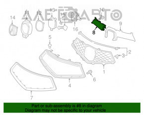 Основание решетки радиатора правое grill Acura MDX 17-20 рест