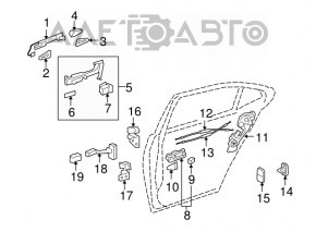 Замок двери задней левой Lexus LS460 LS600h 07-12 с доводчиком
