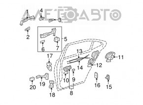 Blocare ușă spate dreapta Lexus LS460 LS600h 07-12 cu închidere automată.