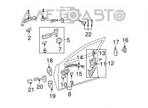 Blocare ușă față dreapta Lexus LS460 LS600h 07-09 cu închidere automată.