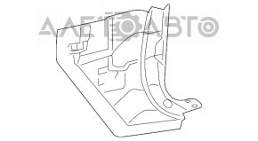 Capacul amortizorului frontal stânga jos Lexus LS460 LS600h 07-12 negru