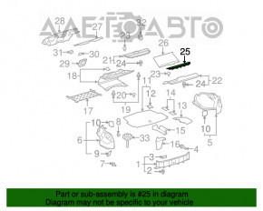 Raftul din spate pentru Lexus LS460 LS600h 07-09, gri.