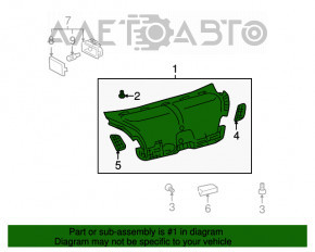 Capacul portbagajului pentru Lexus LS460 LS600h 07-12 cu închidere automată.