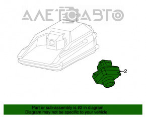 Camera de vizionare spate pentru Chrysler 200 15-17 cu suport.