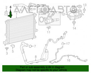 Suport radiator stânga sus Chrysler 200 15-17