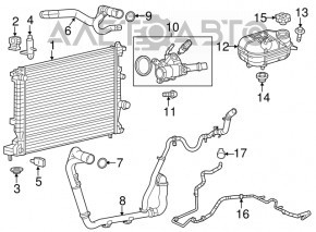 Suport radiator stânga sus Chrysler 200 15-17