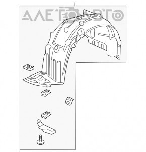 Bara de protecție față dreapta Honda Civic X FC 19-21 nou, neoriginal.