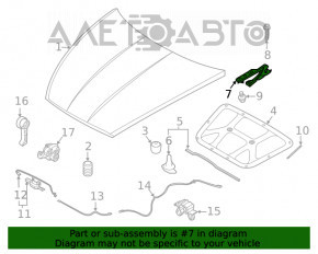 Buclele capotei dreapta Hyundai Sonata 20- OEM nou original