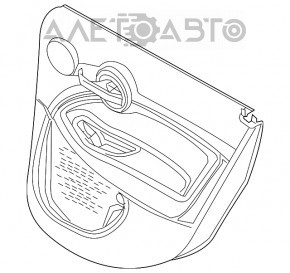 Capacul usii spate dreapta Fiat 500X 16-17 negru cu insertie neagra din piele, pielea s-a desprins, zgarieturi.