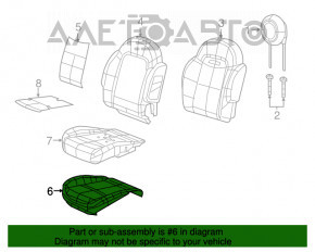 Scaunul șoferului Fiat 500X 16-18 cu airbag, electric, piele neagră cu inserții roșii