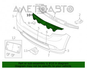 Conducta de aerisire a bara fata centrala inferioara Dodge Durango 11-13 rupta, fisura.