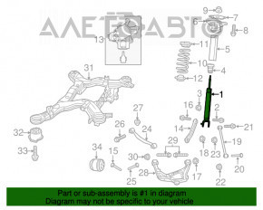 Amortizor spate dreapta Dodge Durango 11-15 gros.