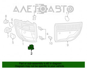 Suportul drept al barei spate sub stopul Dodge Durango 11-13