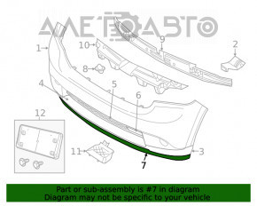 Capacul buzei bara fata Dodge Durango 11-13 structura, zgarieturi, taiat.