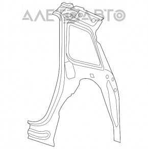 Aripa din spate dreapta a Dodge Durango 11-13 alb PW1.