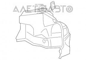 Capacul arcului drept Lexus ES350 13-18 negru cu acționare electrică.