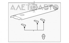 Полка задняя Lexus ES300h ES350 13-18 черн под шторку и динамики Mark Levinson