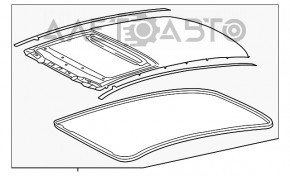 Крыша металл Lexus ES300h ES350 13-18 под панораму, отпилена, деланая, тычки