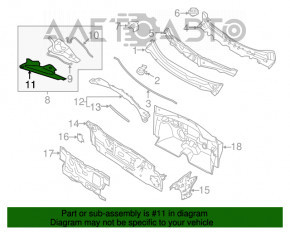 Paletă ștergătoare metalică stânga Nissan Maxima A36 16-