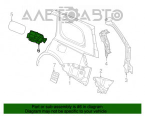 Corpul capacului rezervorului de combustibil Dodge Durango 11-13