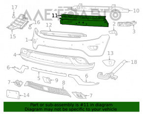 Absorbantul de impact frontal sub ornamentele laterale pentru Jeep Grand Cherokee WK2 14-16