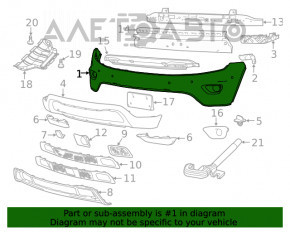 Bara față goală de sus pentru Jeep Grand Cherokee WK2 17- sub capacul de spălare