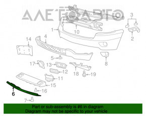 Montare bara fata centrala Jeep Grand Cherokee WK2 11-13